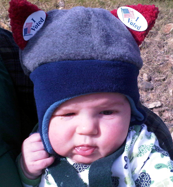 Baby fleece hat with ears