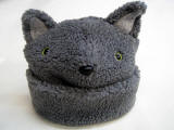 gray berber fleece winter kitty cat hat