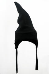 Black polar fleece gnome hat