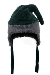 Forest green funky winter gnome hat
