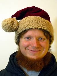 handmade antique ventage berber fleece santa hat with pompom