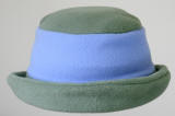winter cloche hat sea green and light blue