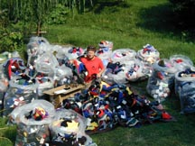 Sorting thousdands of fleece hats