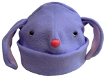 lavender fleece rabbit hat kids