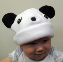 cute microfleece panda hat