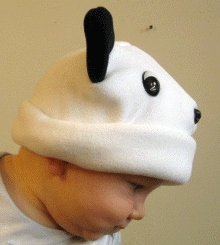 microfleece panda hat