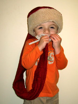 Very long vintage santa hat