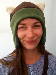 Animal Hat Green and Tan Berber